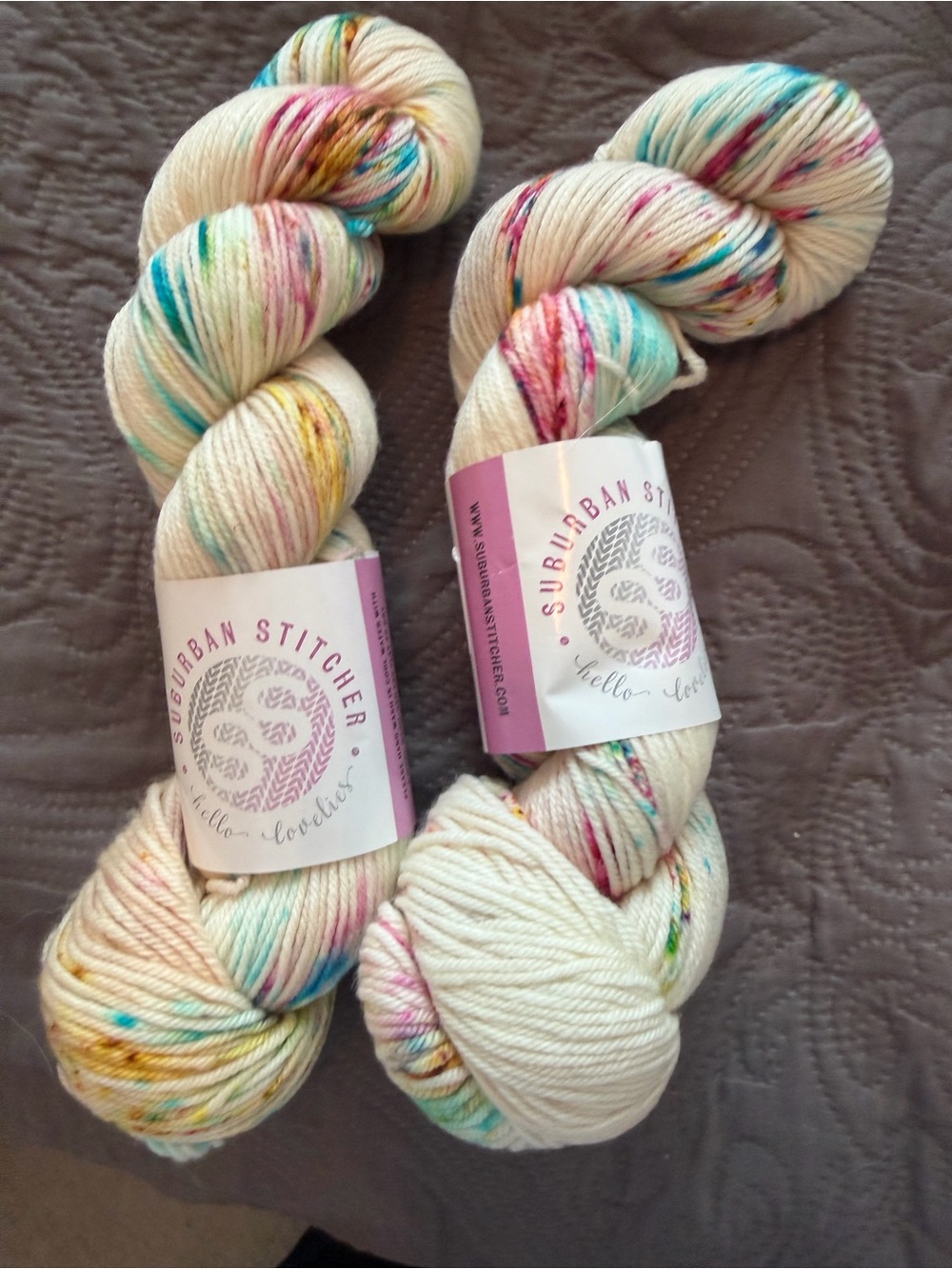 Suburban stitcher premium yarn Speckled Cream Merino Blend Yarn